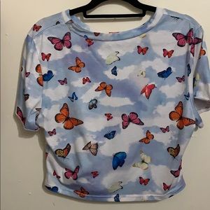 A butterfly shirt